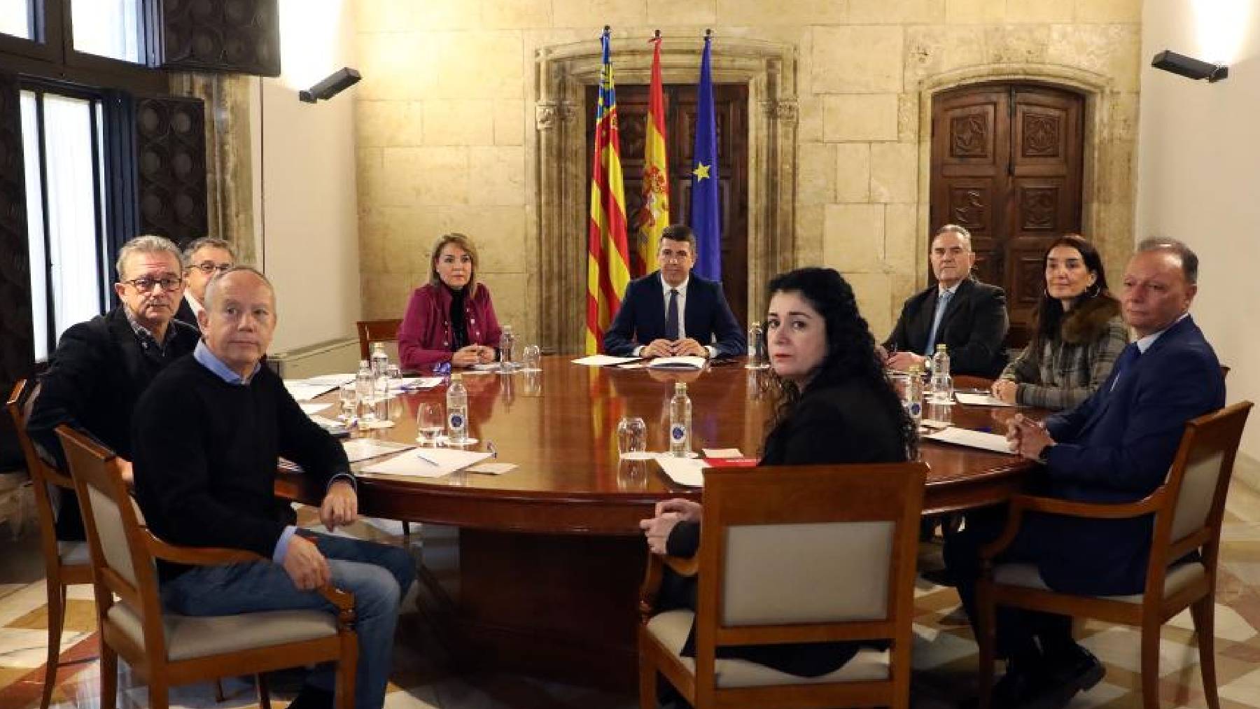 Reunión de la Mesa de Diálogo Social. Este viernes, en Valencia.