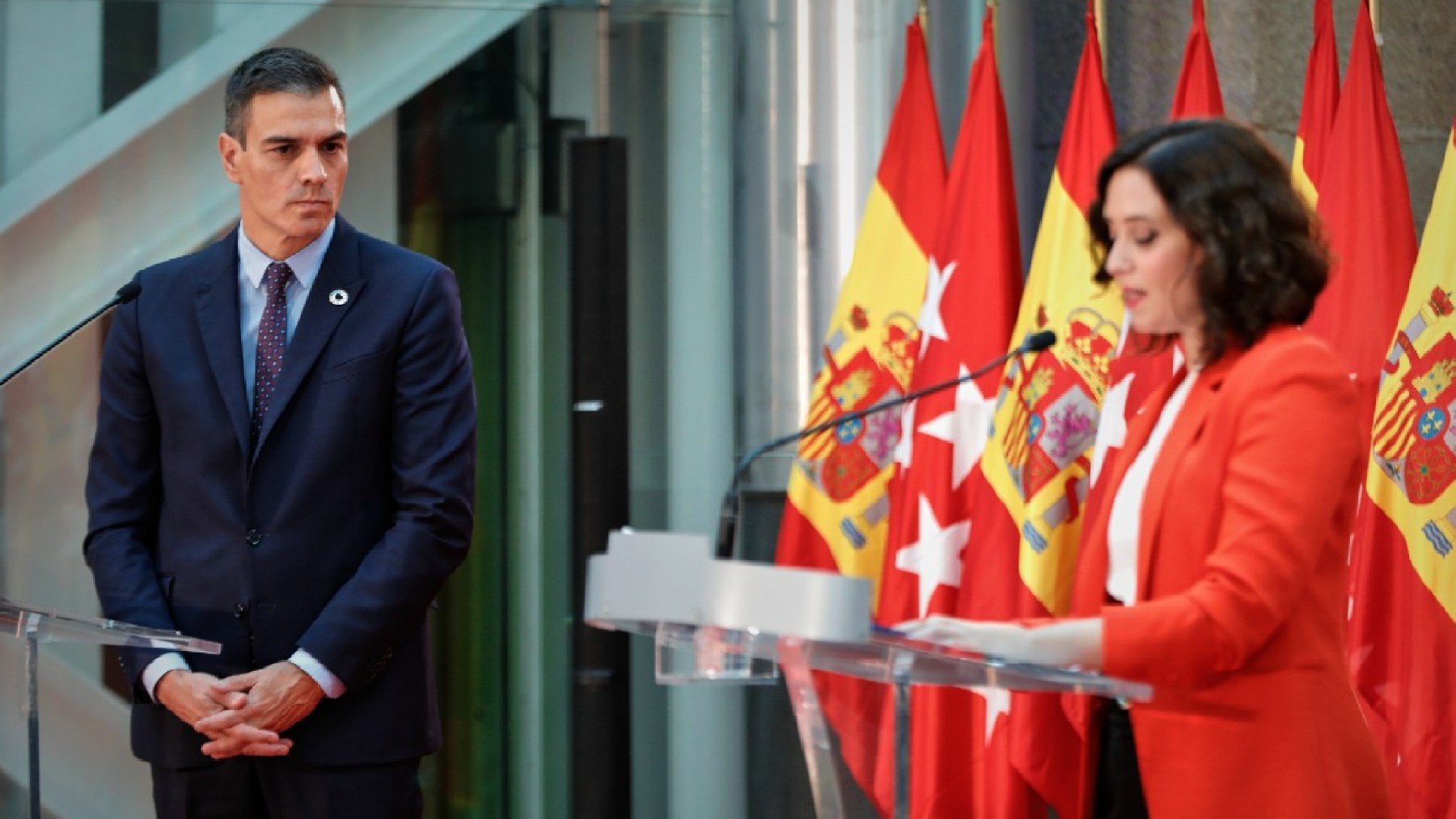 Pedro Sánchez e Isabel Díaz Ayuso.