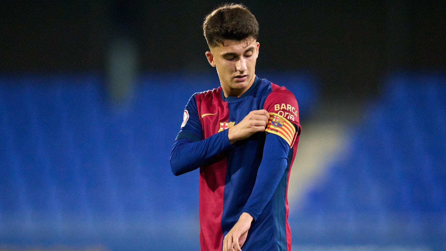 Unai Hernández, durante un partido con el Barça. (FCB)