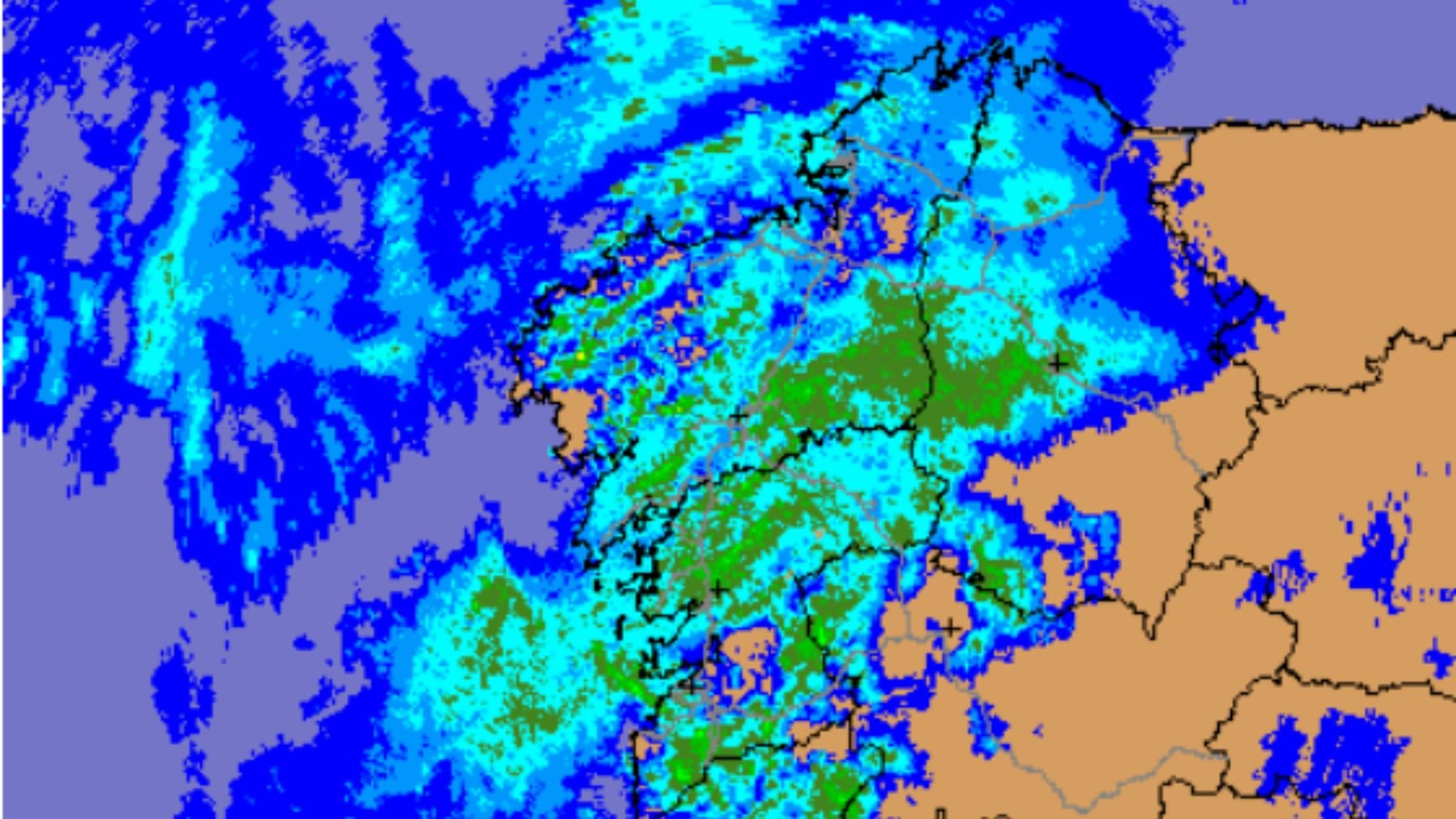 Radar meteorológico de Galicia. Fuente: Meteogalicia