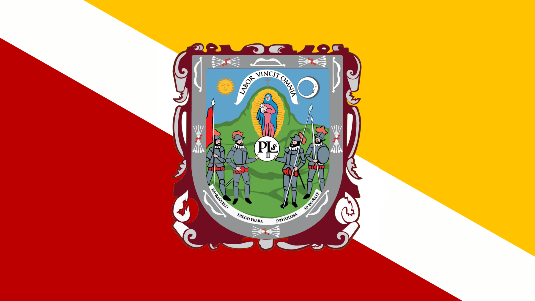 Bandera y escudo de Zacatecas.