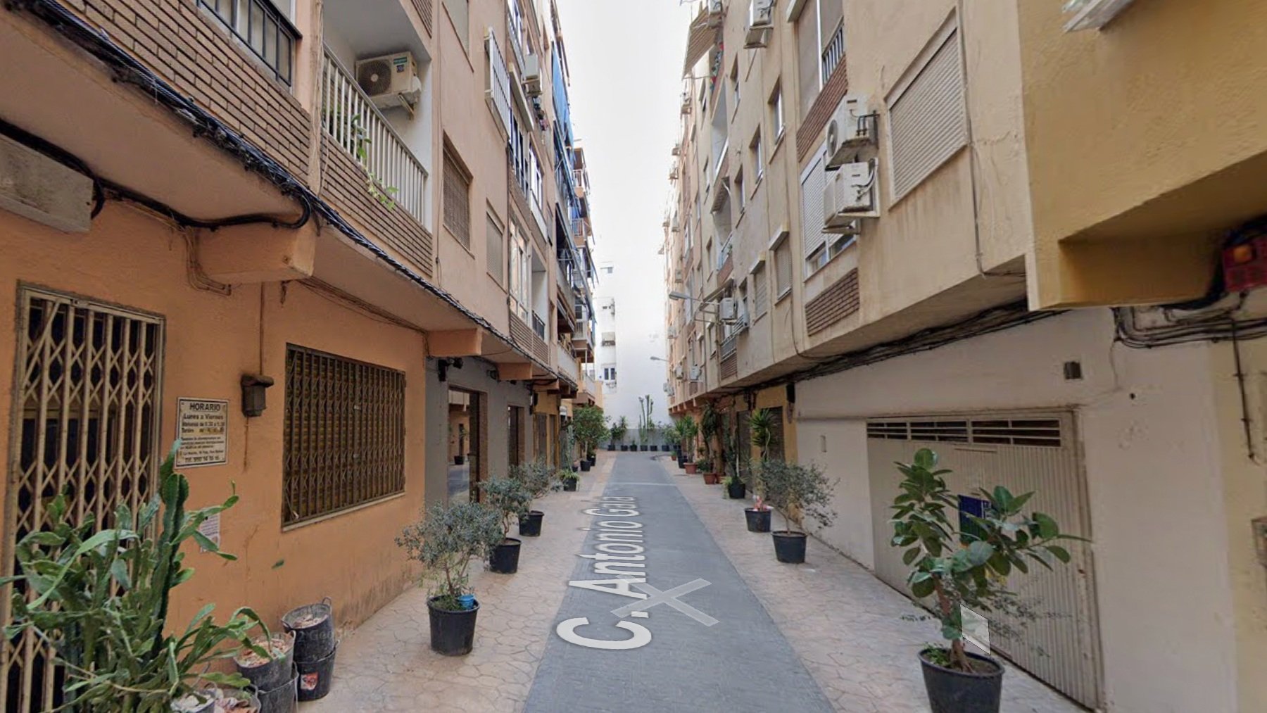 Calle de Almería donde tuvo lugar la violación.