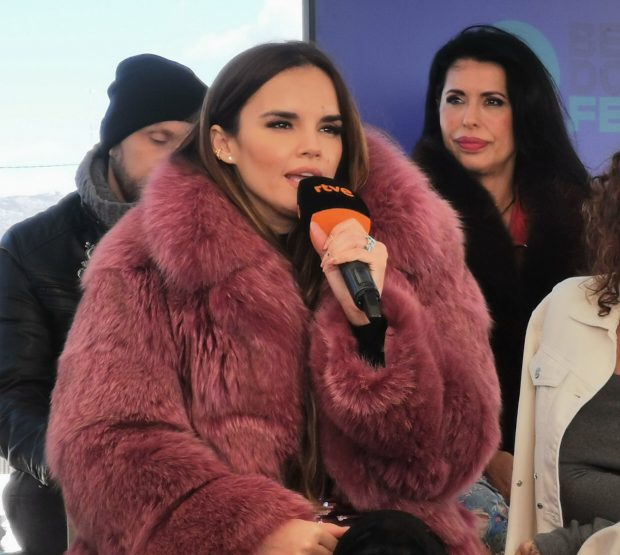 Melody en la rueda de prensa de Benidorm Fest 2025. (Foto: Laura Hernández)