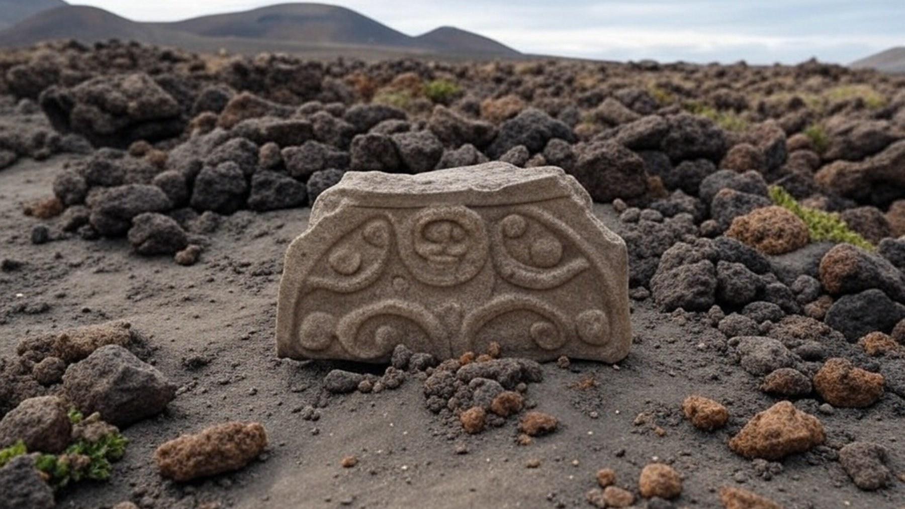 Recreación de la piedra.