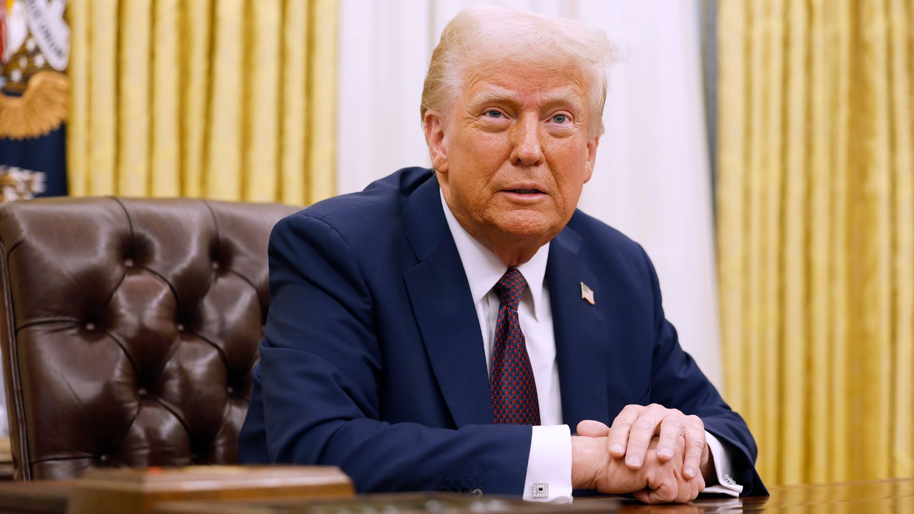 Donald Trump en el Despacho Oval. (Getty)