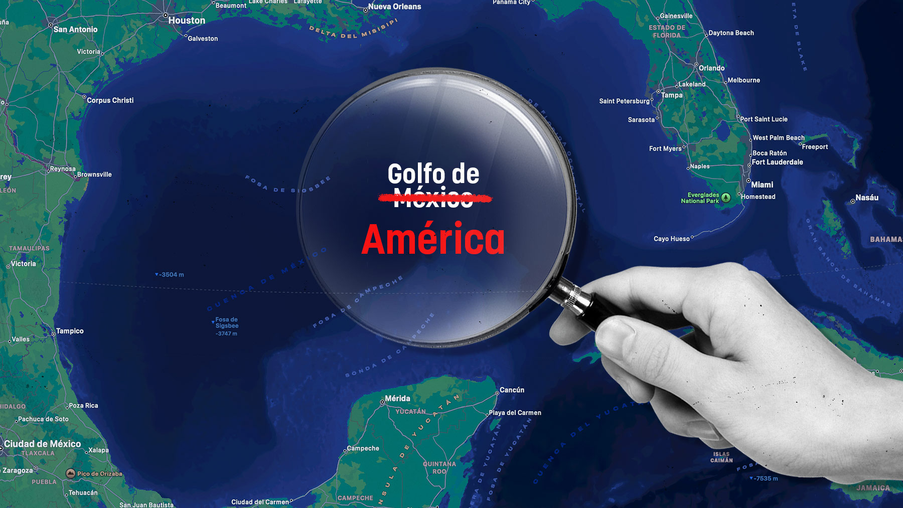 Golfo de México o de América.