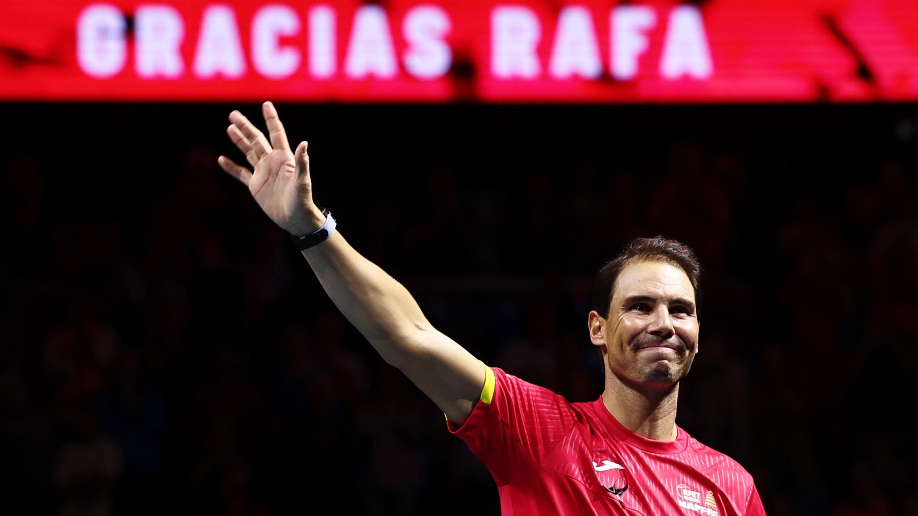 Rafa Nadal, en su despedida en la Copa Davis. (Getty)