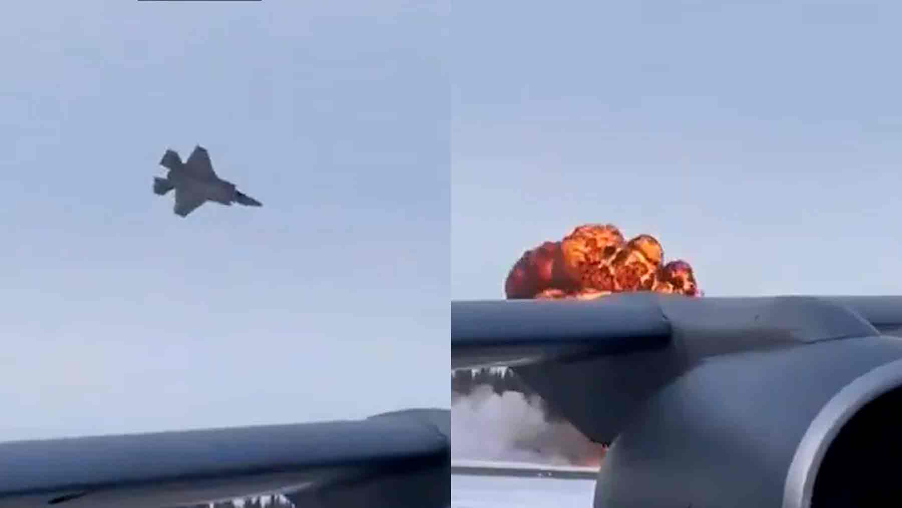 Un caza F-35 de EEUU se estrella en Alaska.