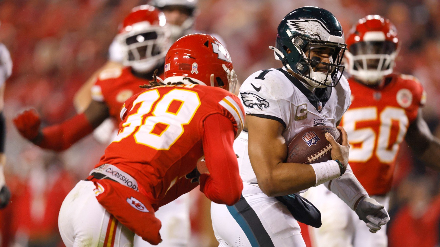 Imagen de un partido entre los Chiefs y los Eagles. (Getty)