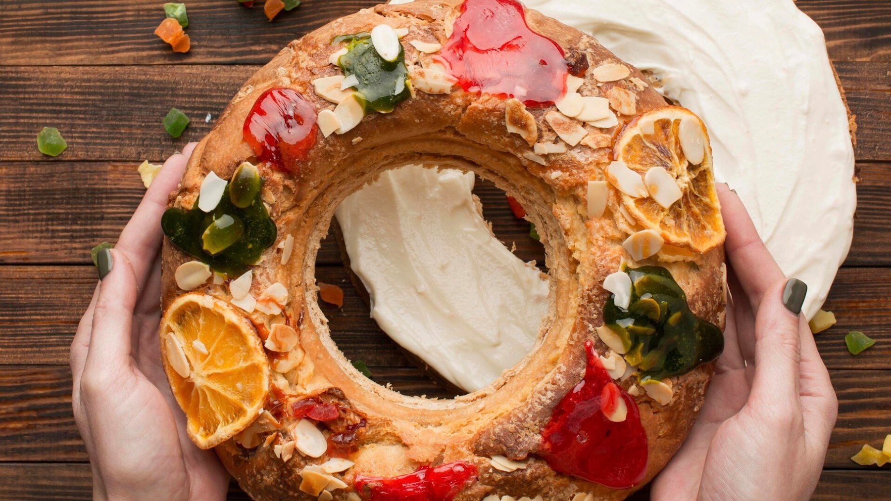 Roscón de Reyes. Foto: Freepik.