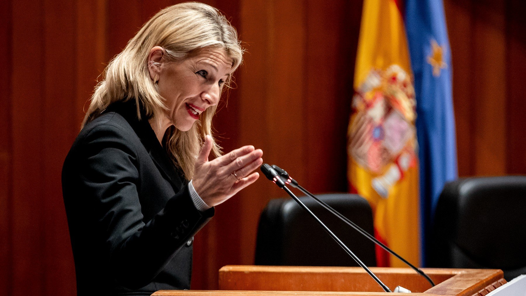 Yolanda Díaz en una comparecencia. (EP)