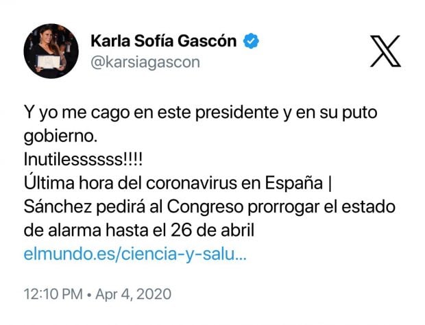 Karla Sofía Gascón.