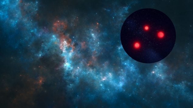 NASA y tres puntos rojos en el universo