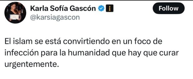 Karla Sofía Gascón sobre el Islam.