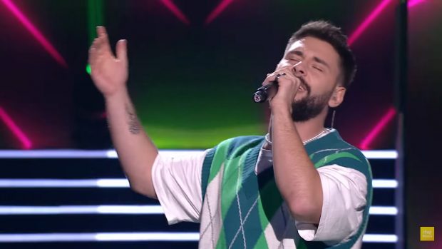 J Kbello durante su participación en Cover Night. (RTVE)