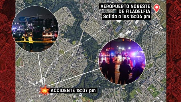 accidente avión Filadelfia