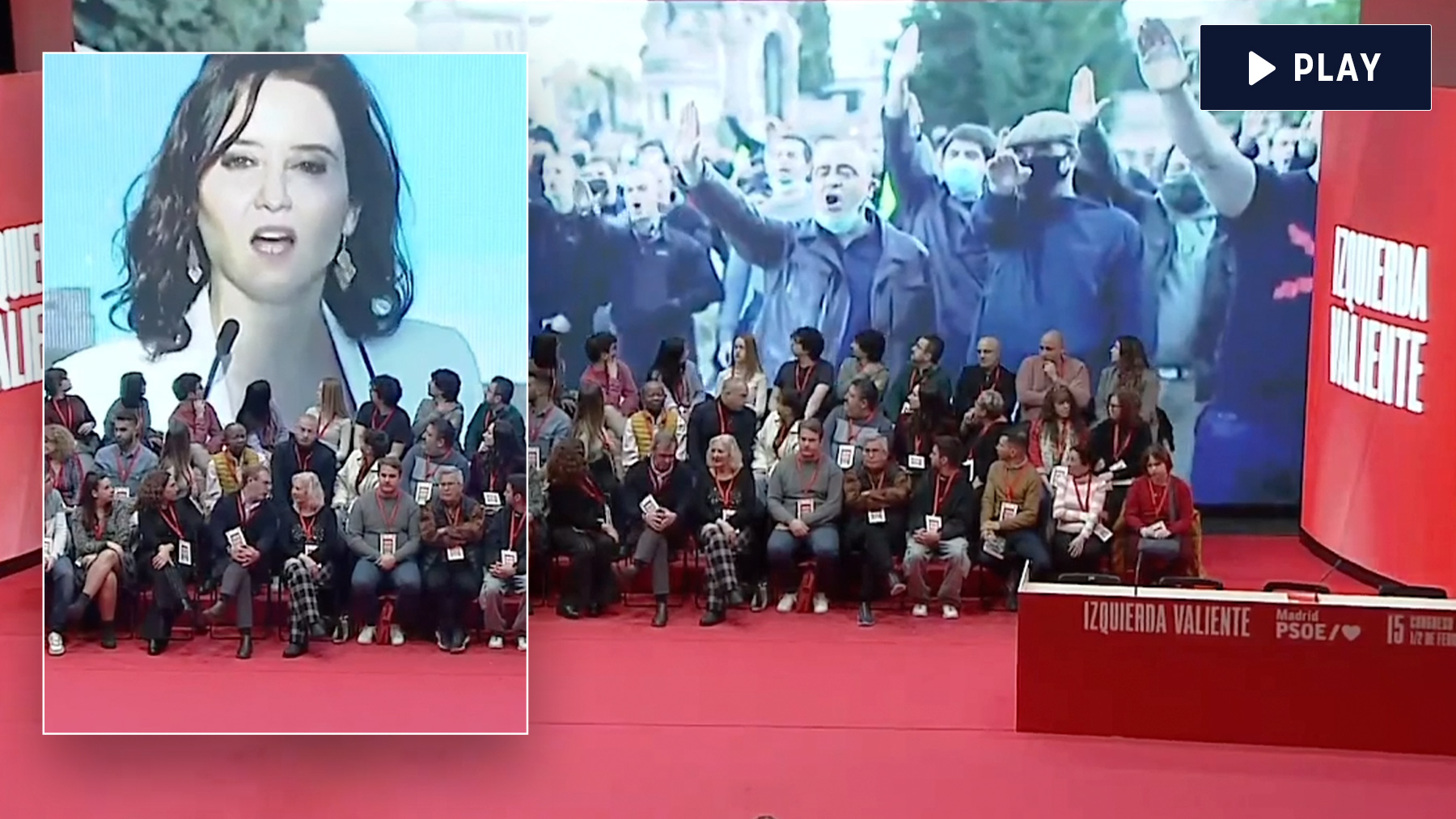 Congreso regional del PSOE-M celebrado hoy en Leganés.