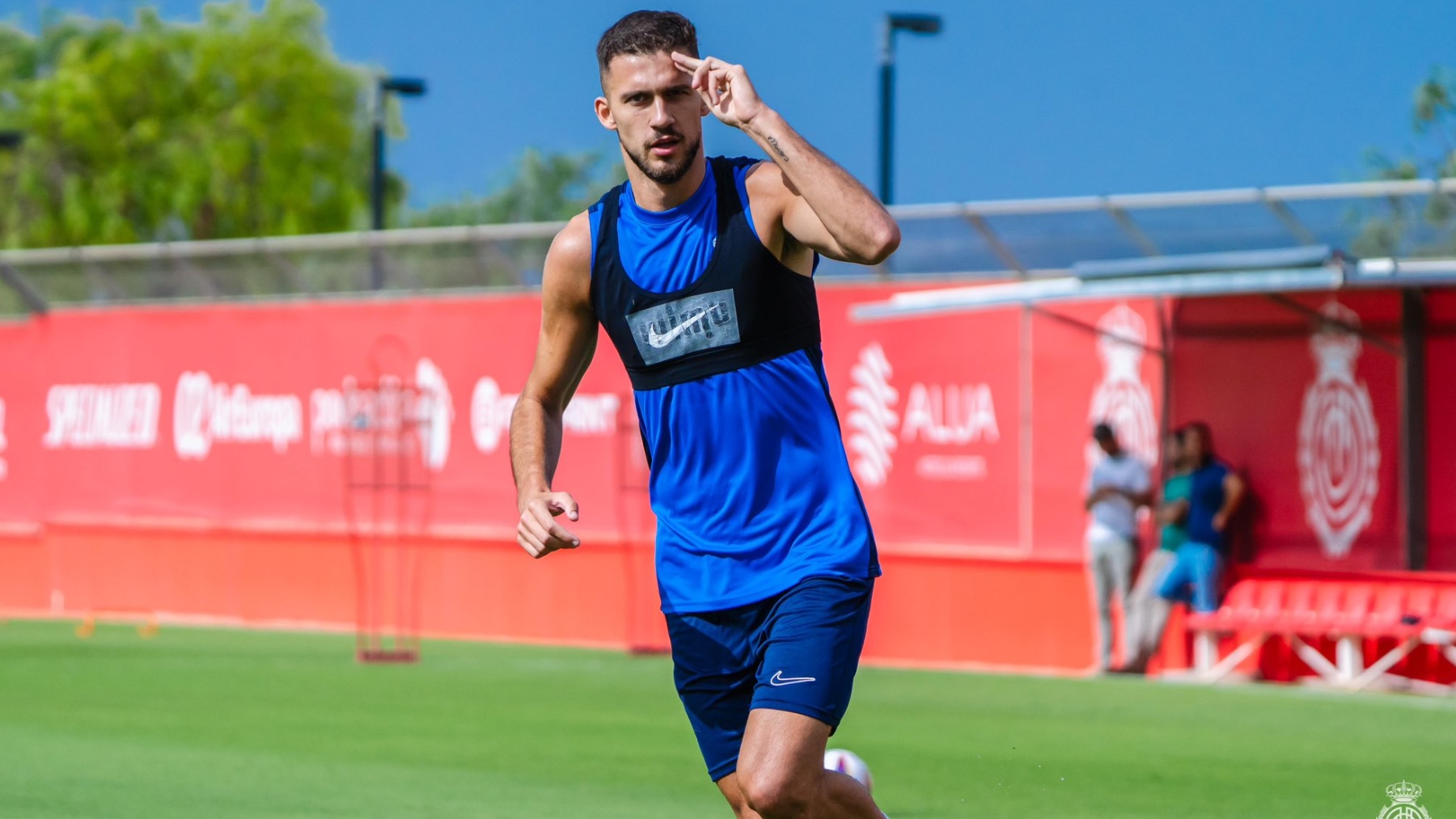 Copete, en un entrenamiento.