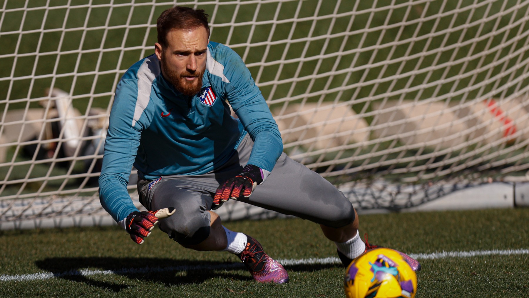 Jan Oblak, en el entrenamiento de este domingo.