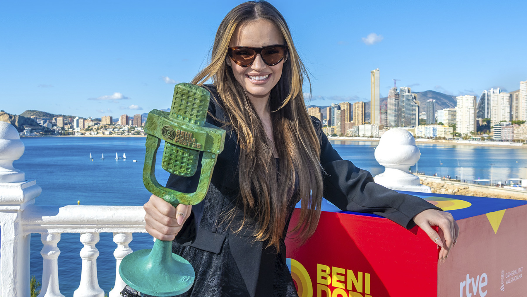 Melody durante la rueda de prensa como ganadora del ‘Benidorm Fest 2025’. (RTVE)