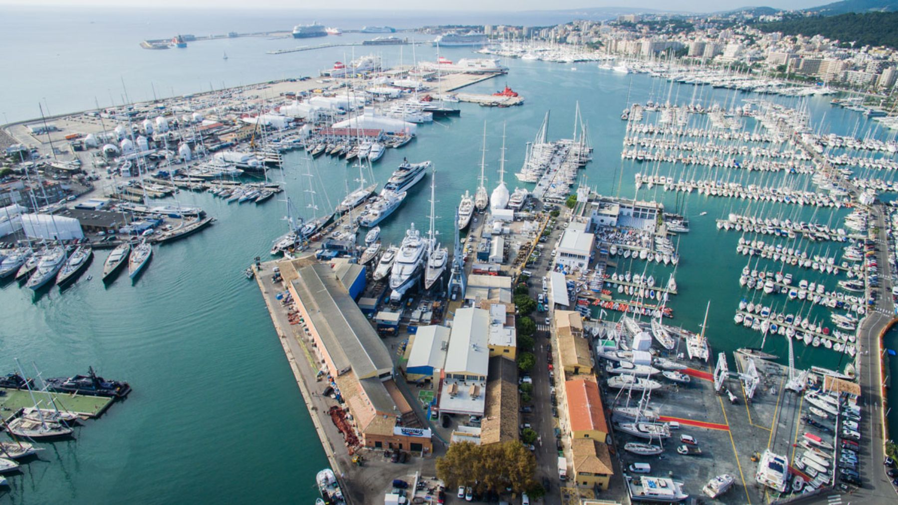 Panorámica del puerto de Palma.