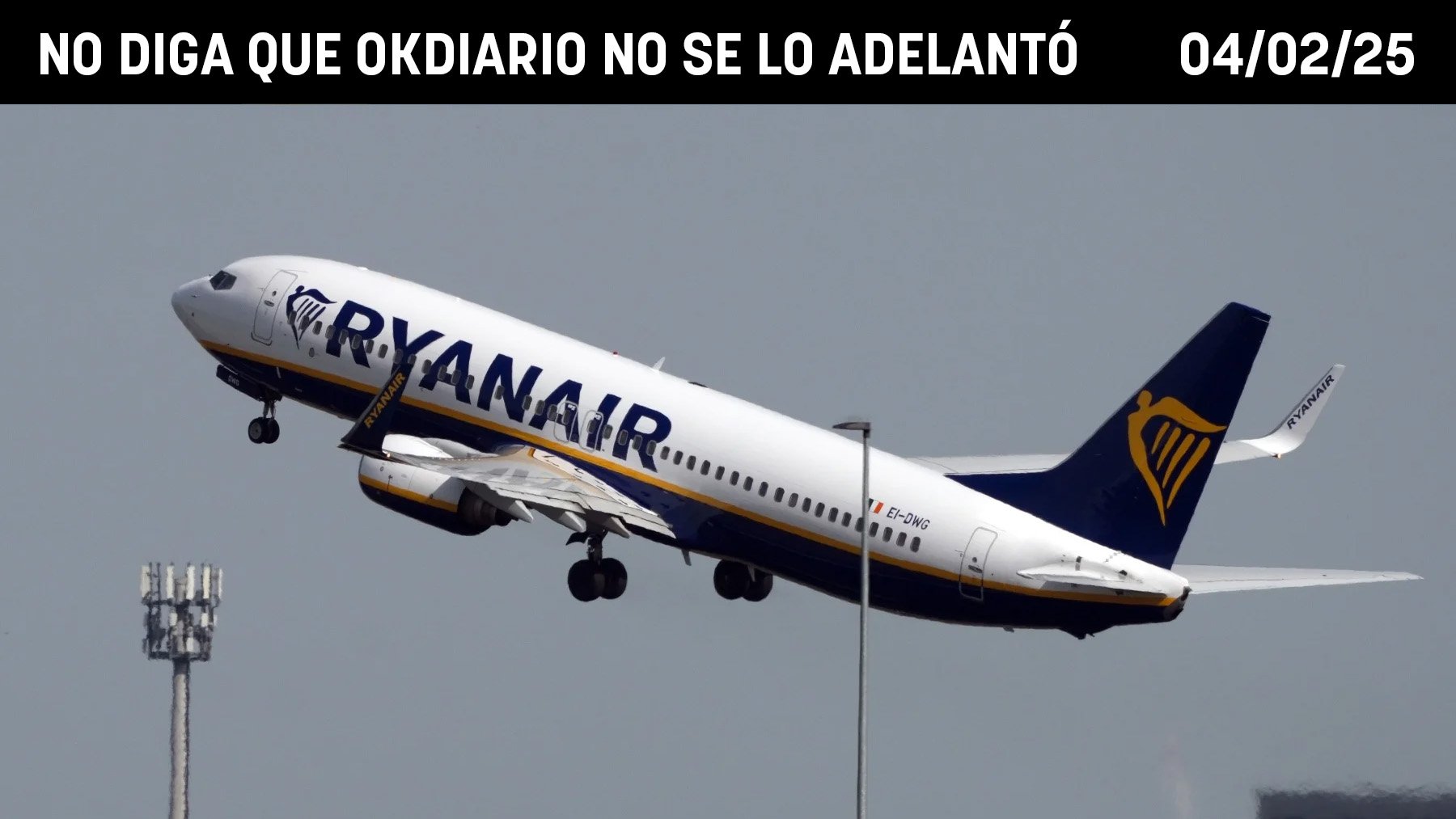 Un avión de Ryanair.