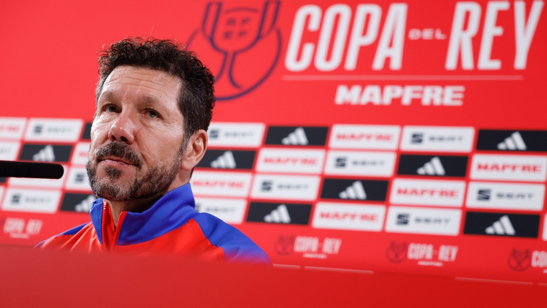 Simeone, durante una rueda de prensa de Copa del Rey. (EFE)