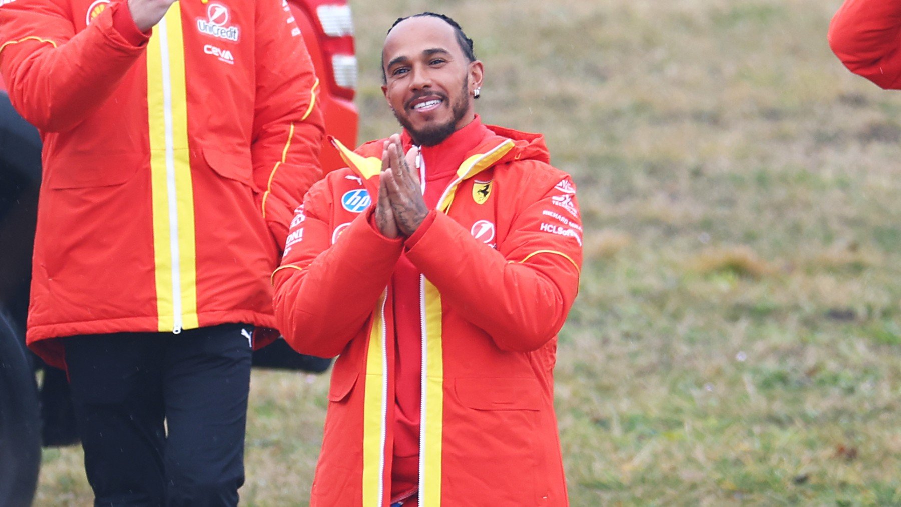 Lewis Hamilton, durante su primer test con Ferrari. (Getty)