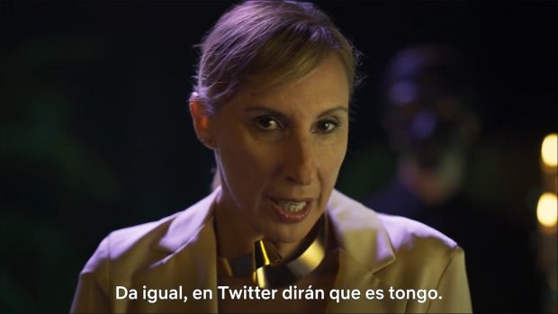 Miryam Benedited en la promo ambientada en El Juego del Calamar. (Netflix)