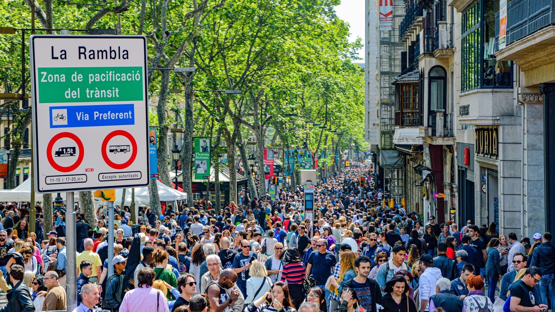 Rambla de Barcelona.