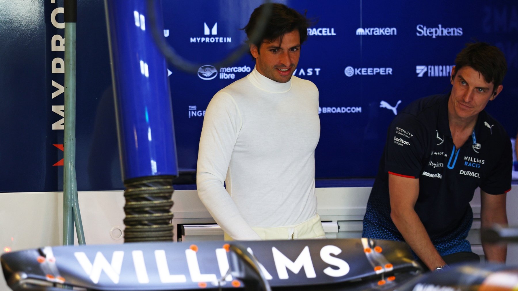 Carlos Sainz con Williams en los test de postemporada de diciembre en Abu Dabi. (Getty)