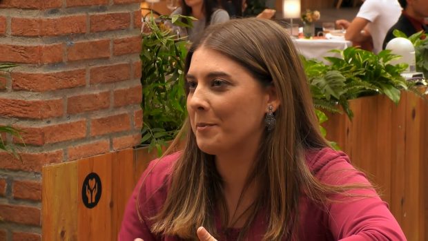 Estefanía en First Dates. (Mediaset)