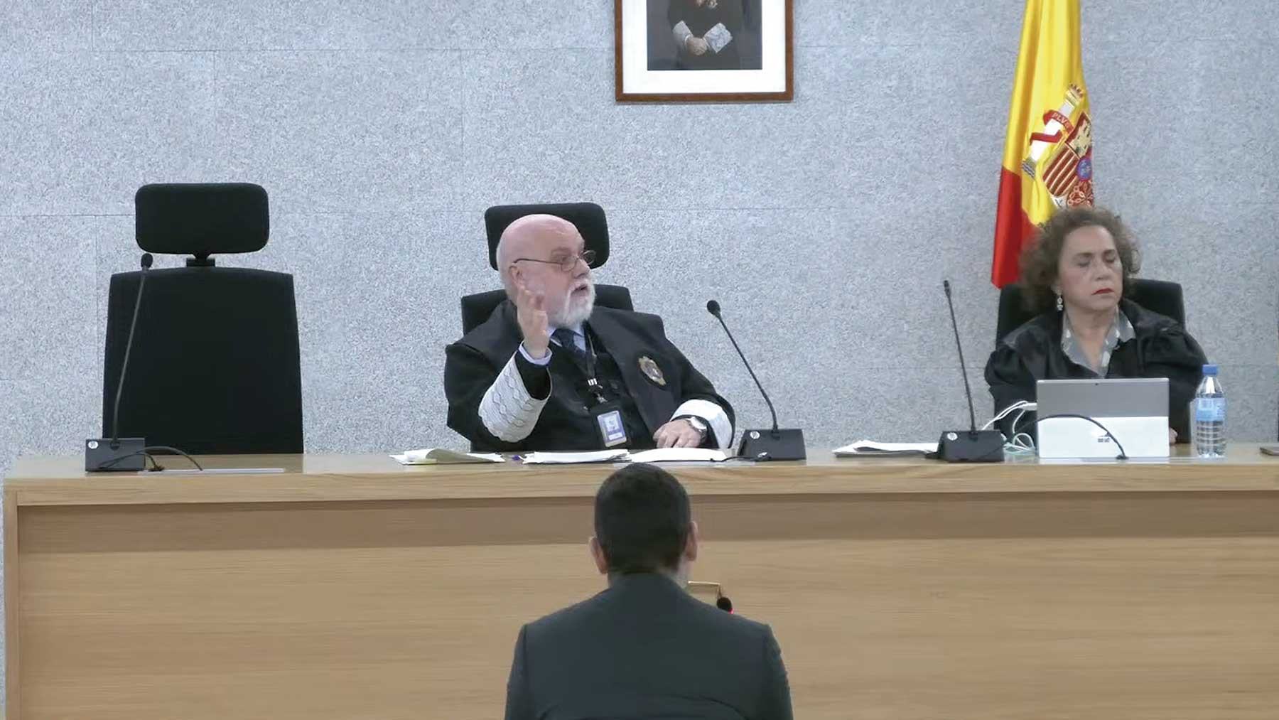 El juez José Manuel Clemente en la sala de vistas de la Audiencia Nacional.