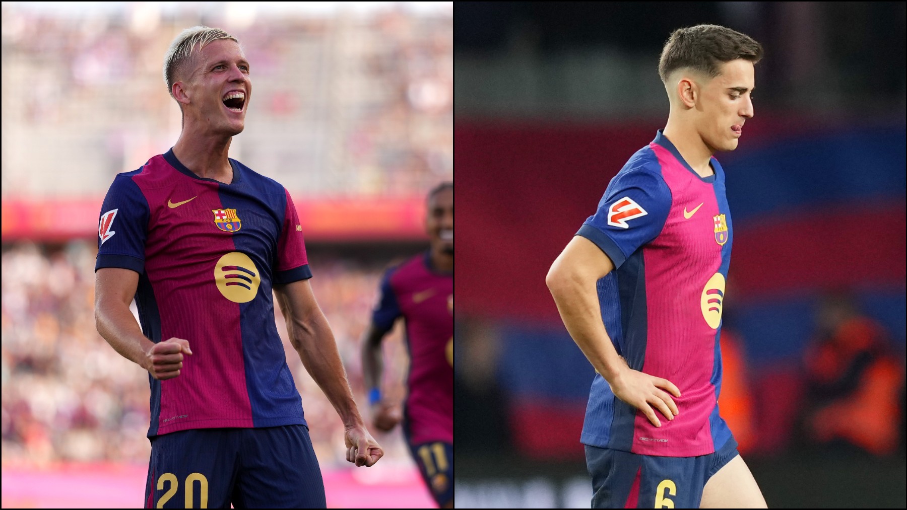 Dani Olmo y Gavi. (Getty)