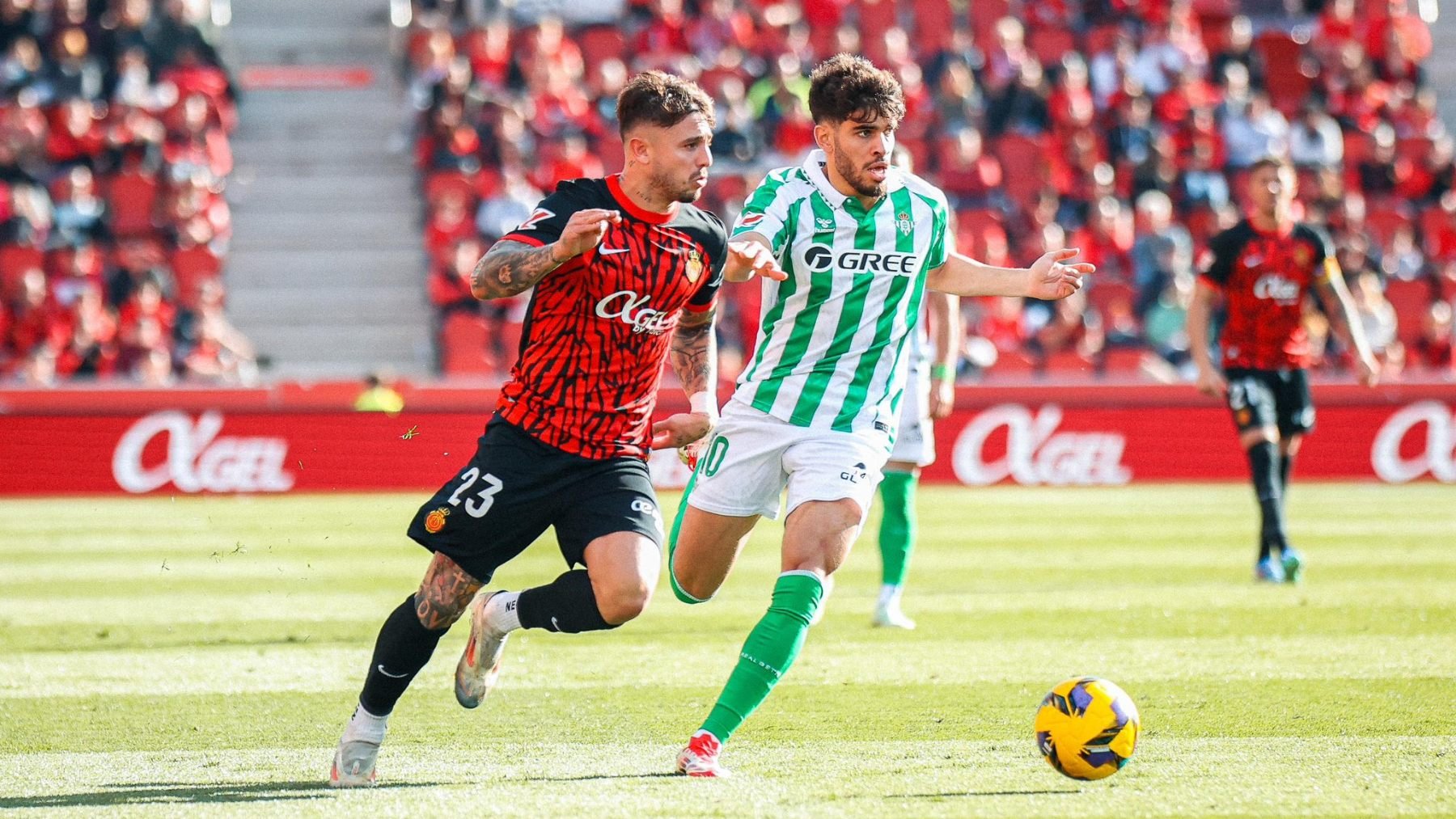 Maffeo, durante el partido ante el Betis.