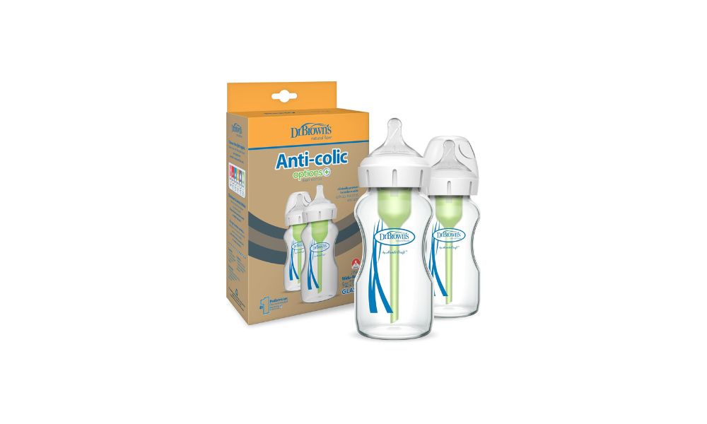 Pack de biberones de cristal anticólicos para bebés de Dr. Brown’s 270 ml de boca ancha