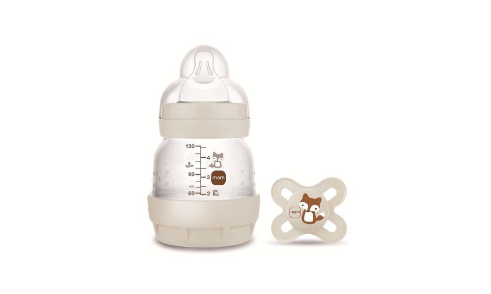 Set recién nacido MAM Easy Start Anti-Colic: biberón 130 ml + chupete 0-2 meses