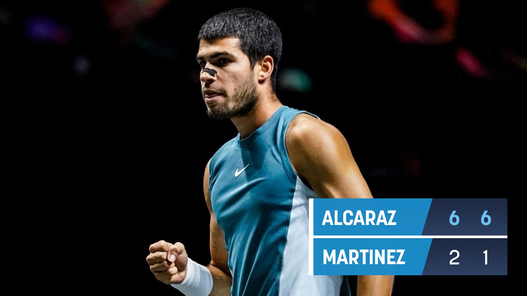 Carlos Alcaraz atropella a Pedro Martínez y ya está en semifinales de Róterdam