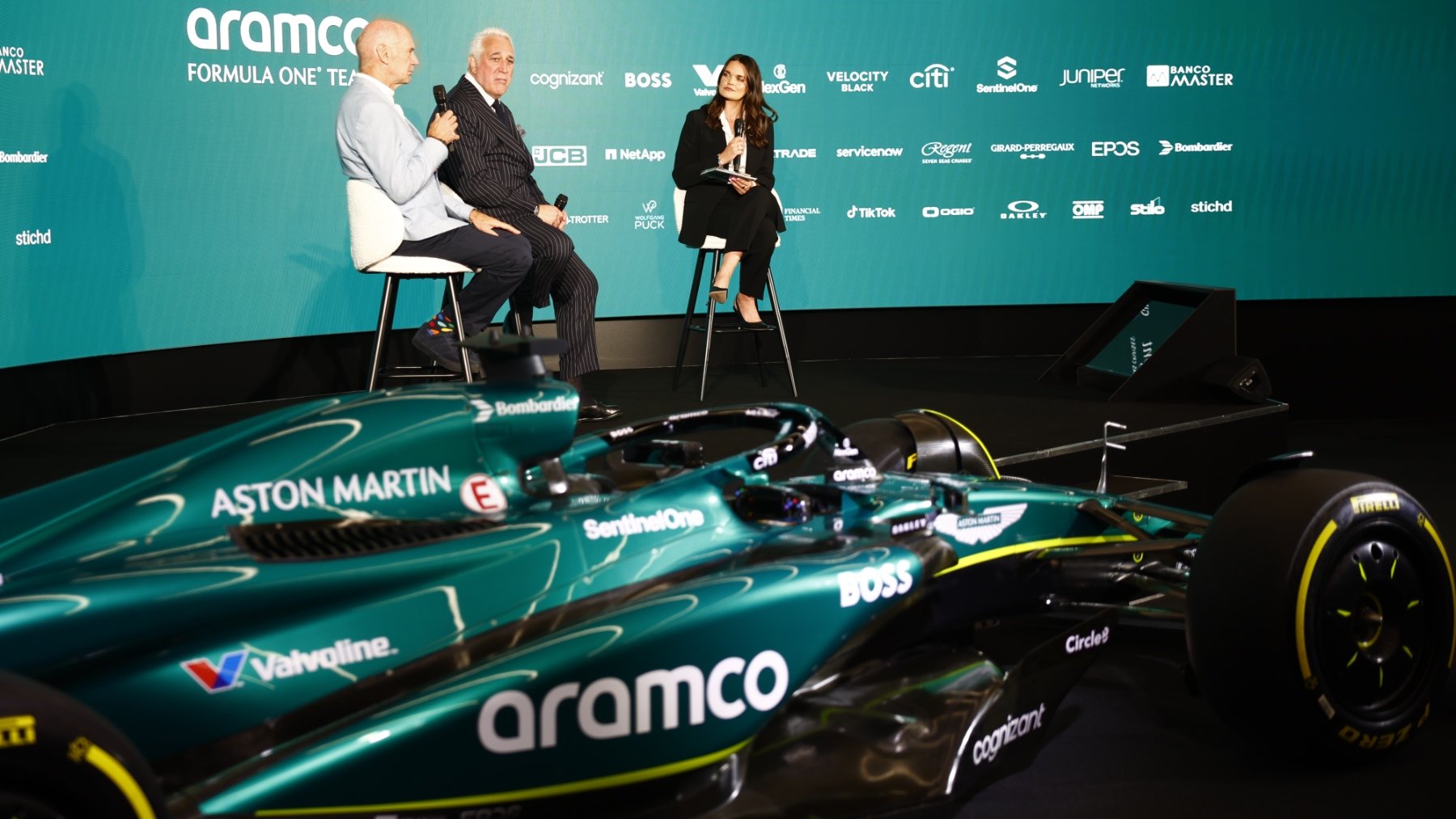 Adrian Newey en su presentación con Aston Martin. (Getty)