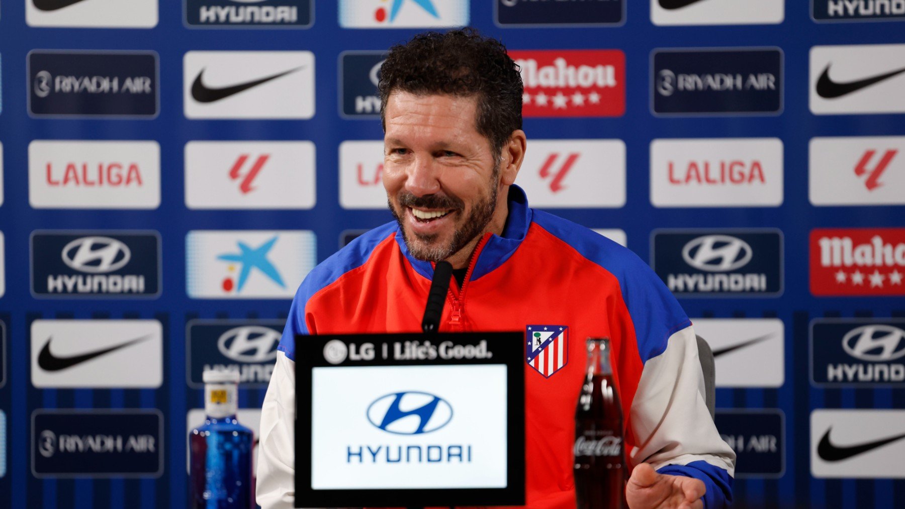 Diego Pablo Simeone, durante la rueda de prensa previa al derbi. (EFE)