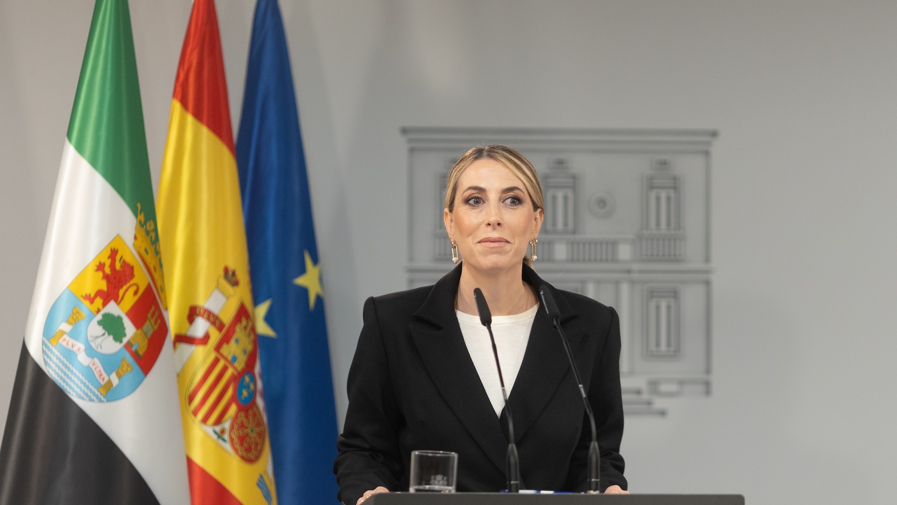 María Guardiola (PP), presidenta de la Junta de Extremadura.