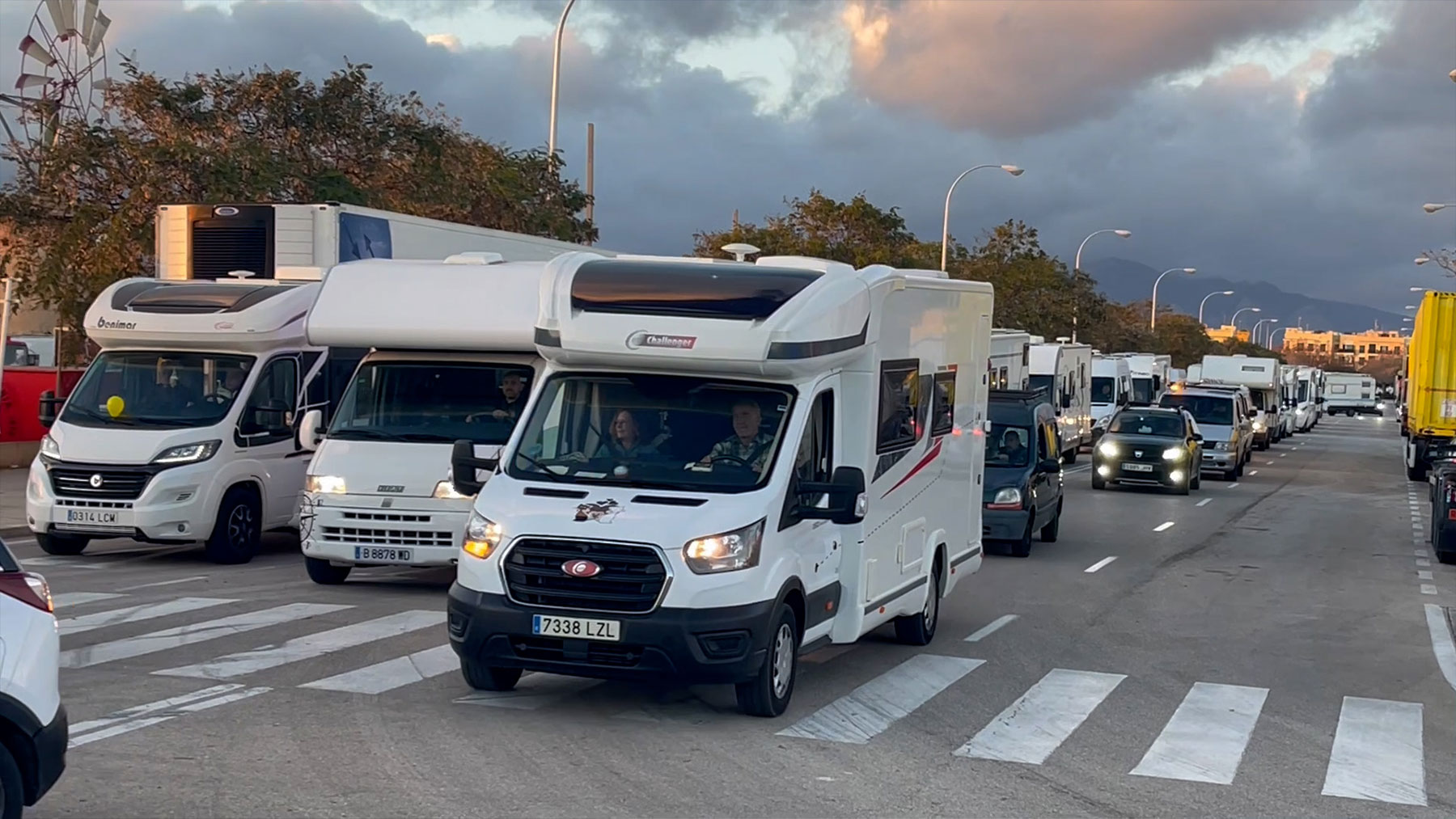 Caravanas en Palma.