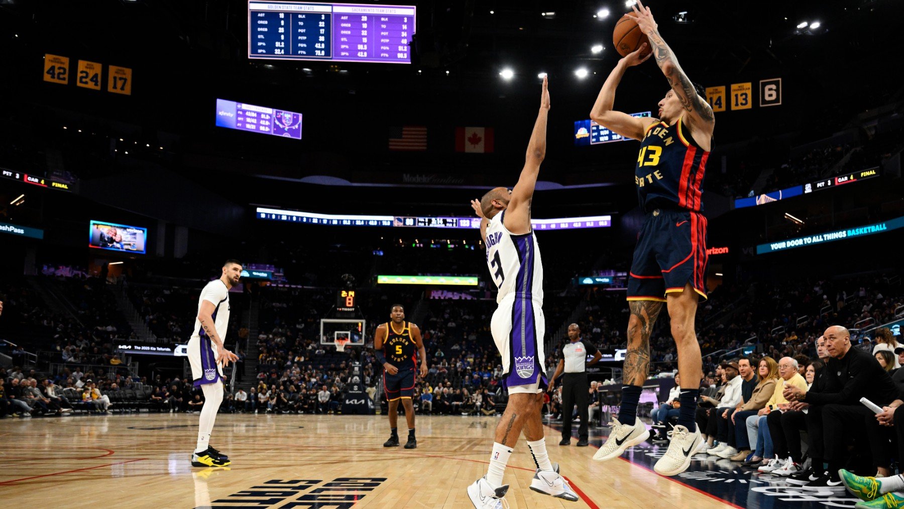 Imagen de un partido en el Chase Center. (Getty)