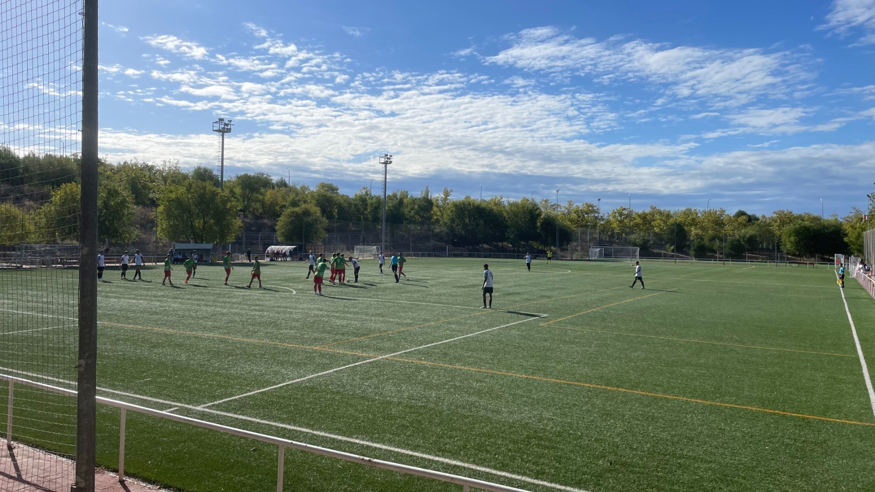 Campo de fútbol del Polideportivo de Moratalaz.