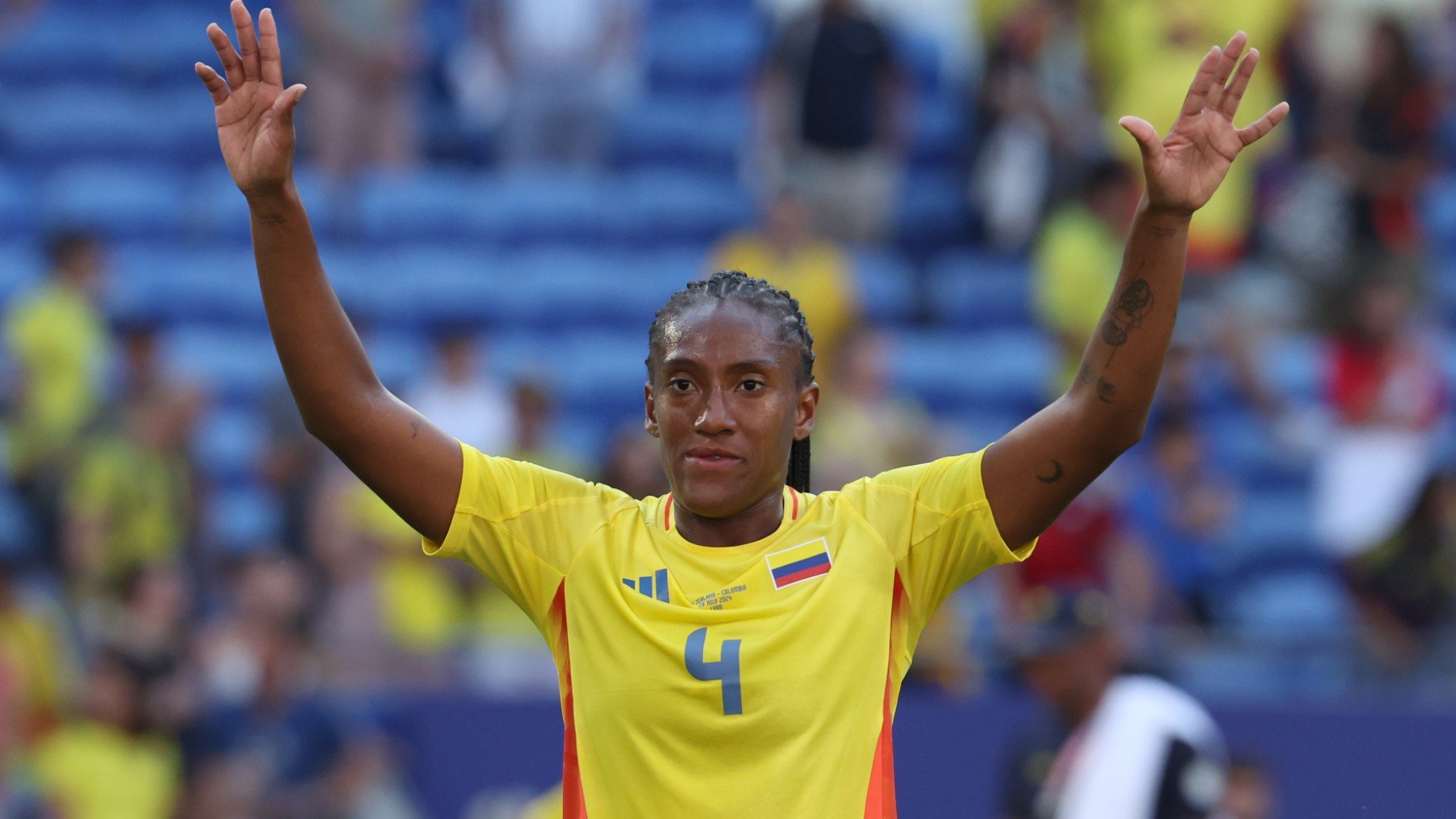 Daniela Caracas, en un partido con Colombia. (Getty)