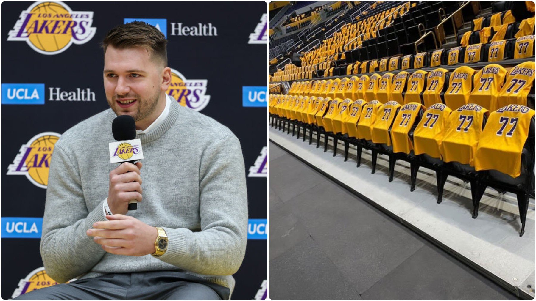 Doncic tuvo una bonito gesto con la ciudad de Los Angeles y los aficionados de los Lakers.