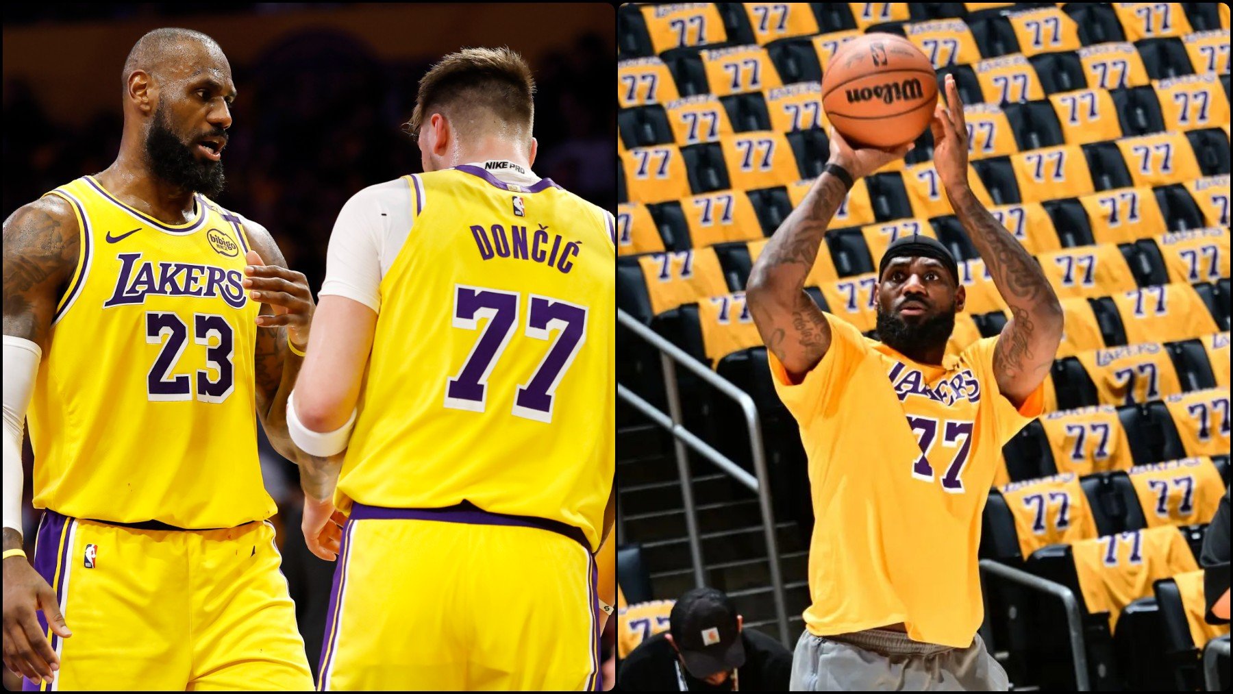 LeBron James tuvo un detallazo con Luka Doncic en su debut con los Lakers.