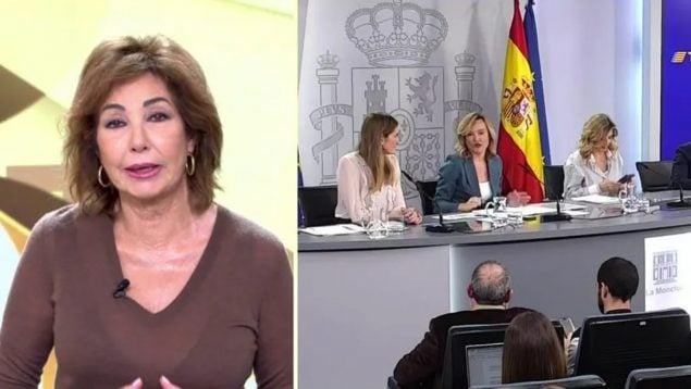 Ana Rosa se ríe del enfrentamiento entre pilar Alegría y Yolanda Díaz.