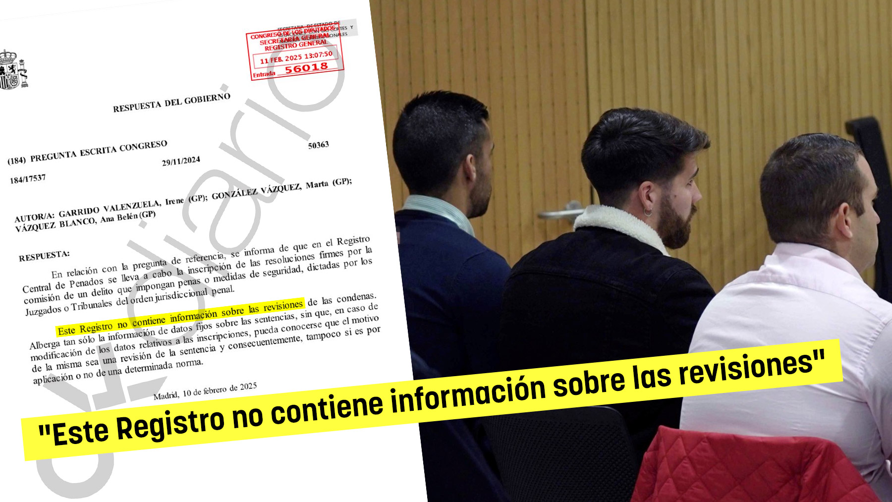 Respuesta del Gobierno y juicio de ‘La Manada’.