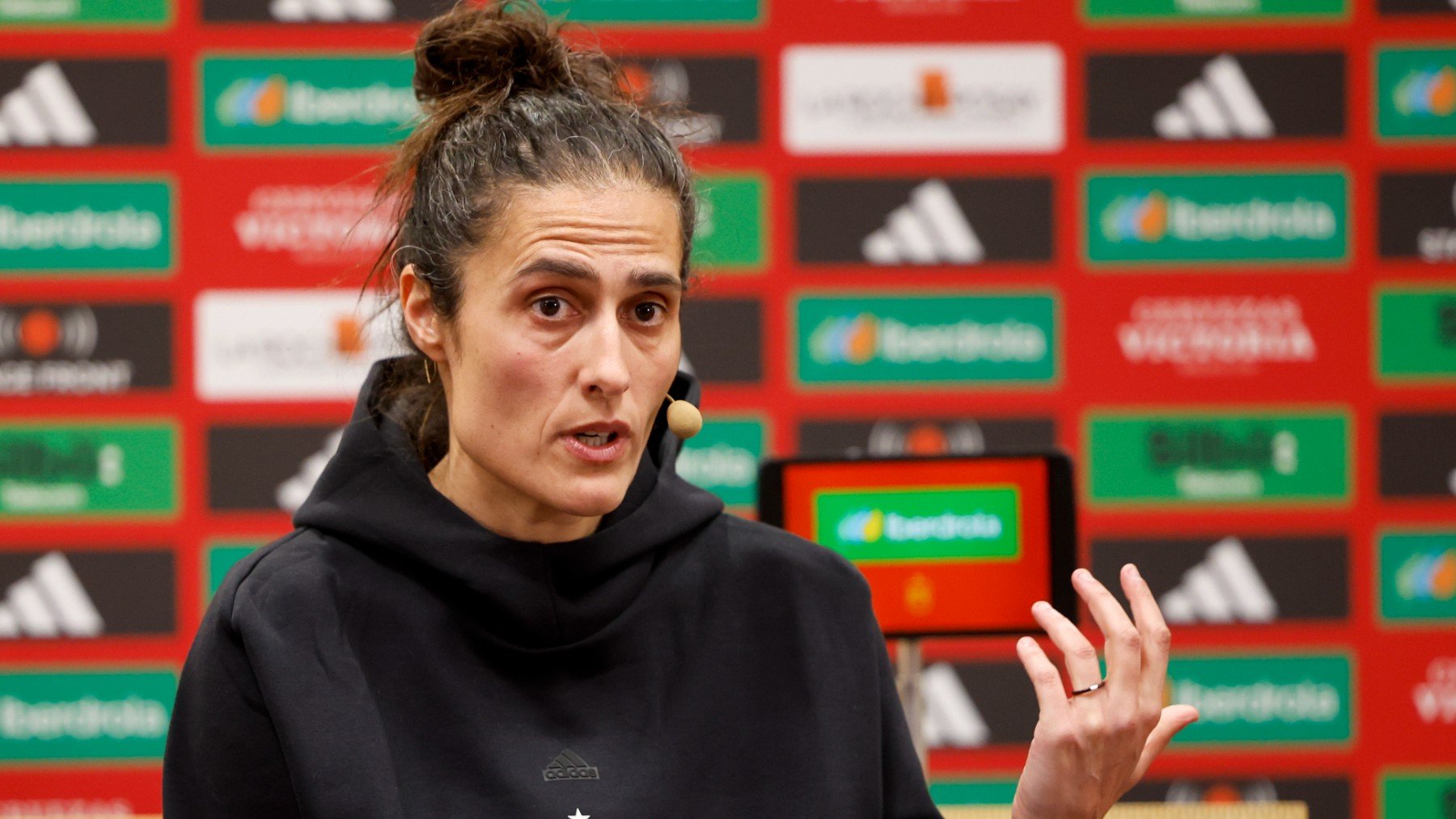 Montse Tomé, en rueda de prensa. (EFE)